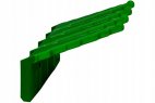 Wieszak ścienny, polipropylenowy, zielony, długość 240 mm, VIKAN 06152